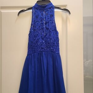 Deep Blue Homecoming Dress (Used) Once